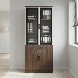 Office Cabinet; Wooden Glass Office Cabinet