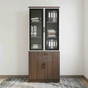 Office Cabinet; Wooden Glass Office Cabinet