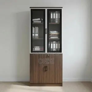 Office Cabinet; Wooden Glass Office Cabinet