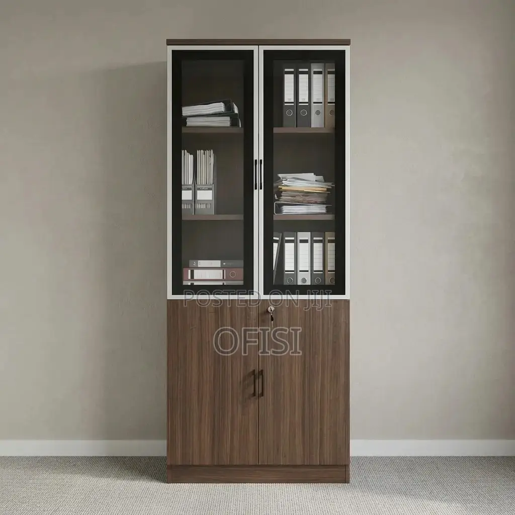 Office Cabinet; Wooden Glass Office Cabinet