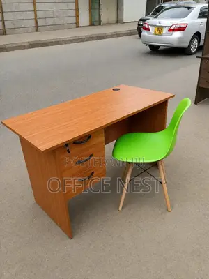 120cm Office Desk With 3 Drawer Cabinet Eames Chair | Computer Desk