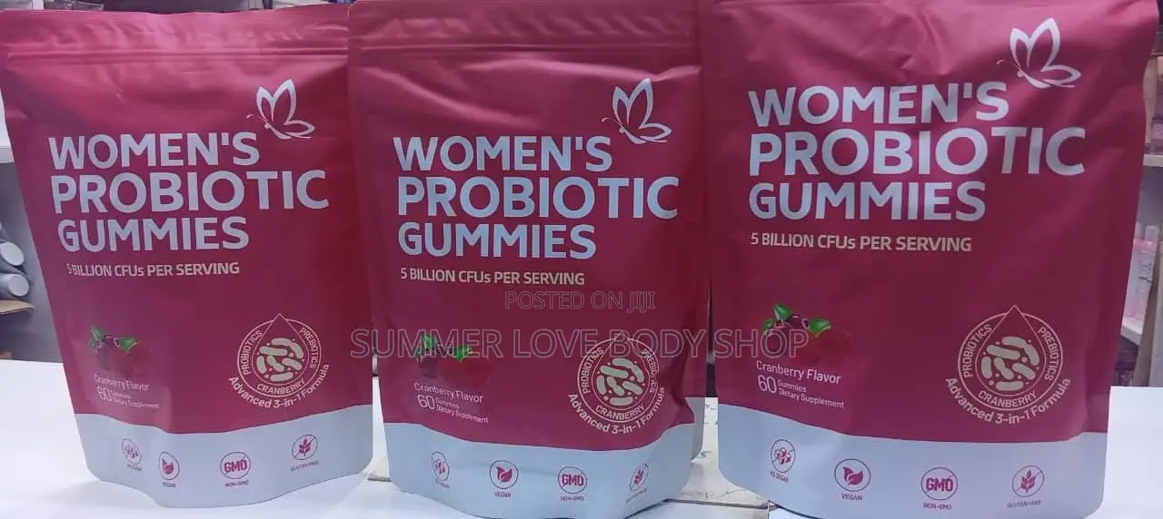 Women’s Probiotic Gummies With Cranberry Prebiotics – 60 Gummies
