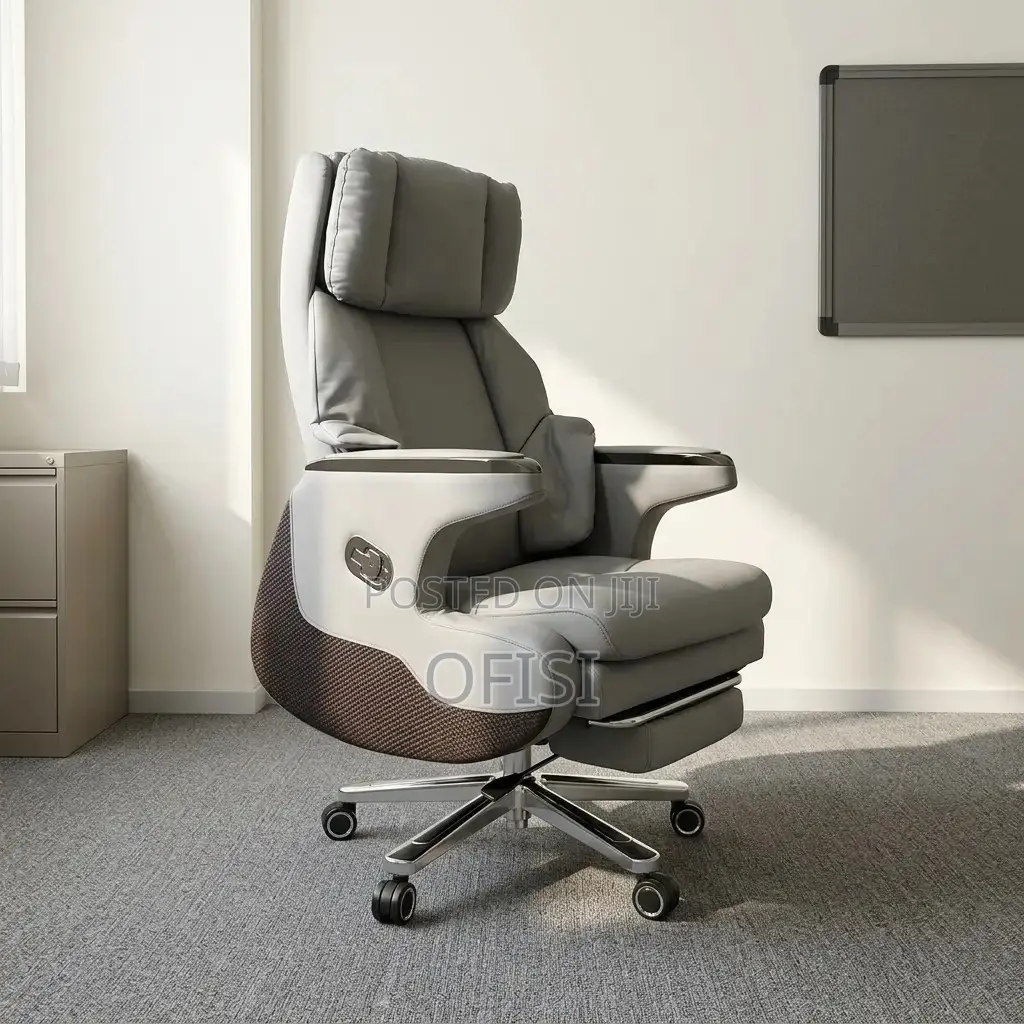 Office Chair; Ceo Recliner Genuine Leather Office Chair