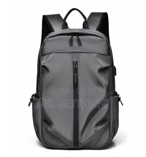 * Grey Waterproof Business Laptop Backpack