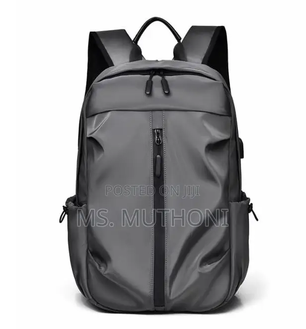 * Grey Waterproof Business Laptop Backpack