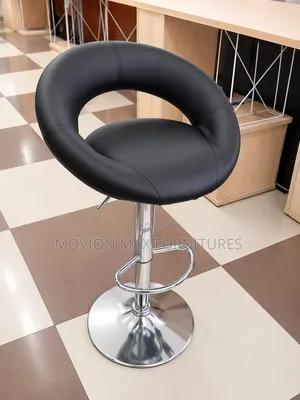 Black  Adjustable Height Adjustable Counter Stool