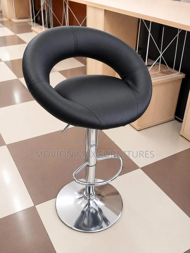Black Adjustable Height Adjustable Counter Stool - main view