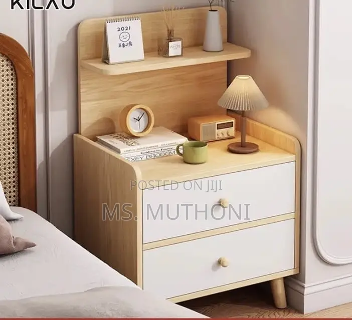 Neutral Tones Nordic-Inspired Nightstand / Bedside Table