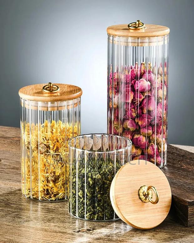 Glass Container Bamboo Lid(520ml) - thumbnail 2