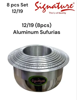 Aluminium 8 PCS Sufuria No Lids*