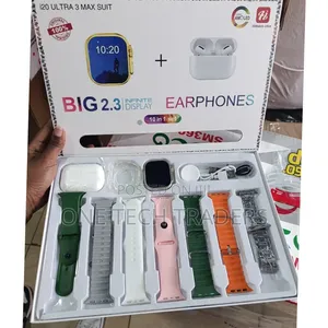 I20 Ultra Max Suit Smart Watch 7 Straps Plus Free Earpods+ Free Case
