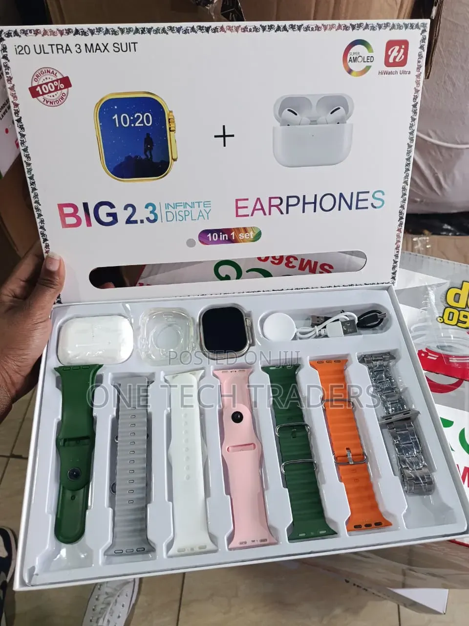 I20 Ultra Max Suit Smart Watch 7 Straps Plus Free Earpods+ Free Case