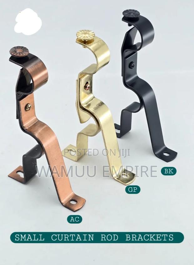 Heavy-Duty, Decorative Double Curtain Rod Brackets - thumbnail 2