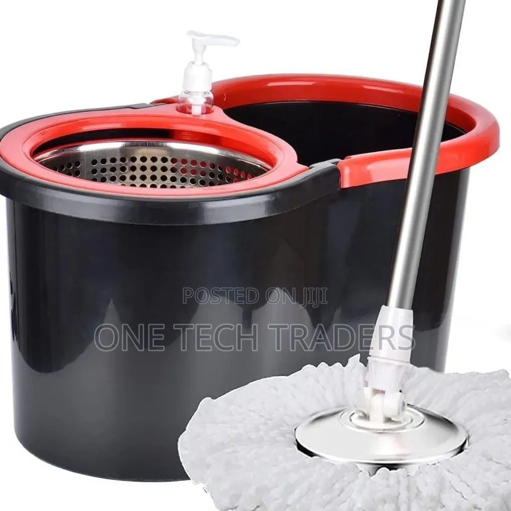 360° Magic Spin Mop With 2 Microfibre Heads