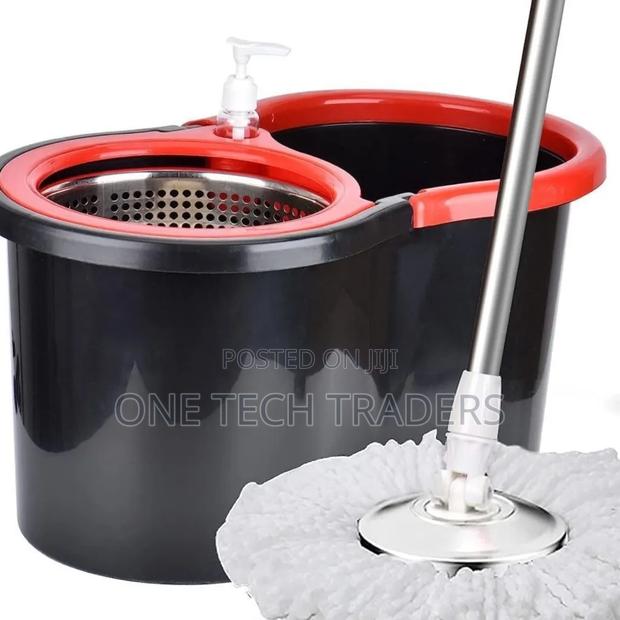 360° Magic Spin Mop With 2 Microfibre Heads
