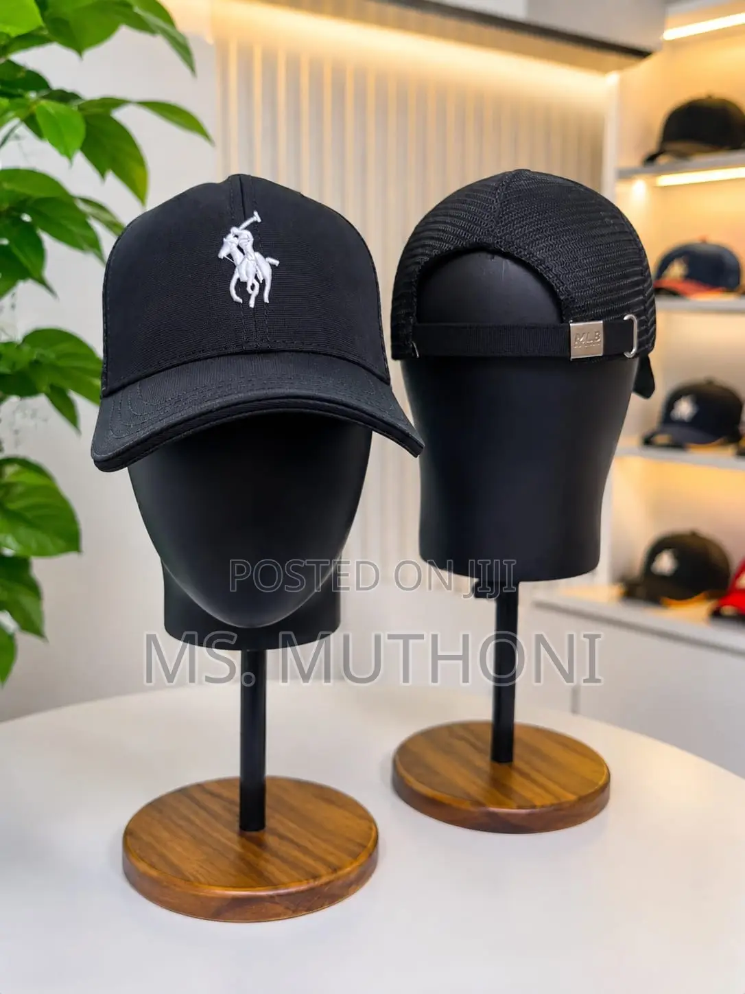 Premium Black Polo Caps 