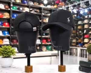 Premium Black Polo Caps 
