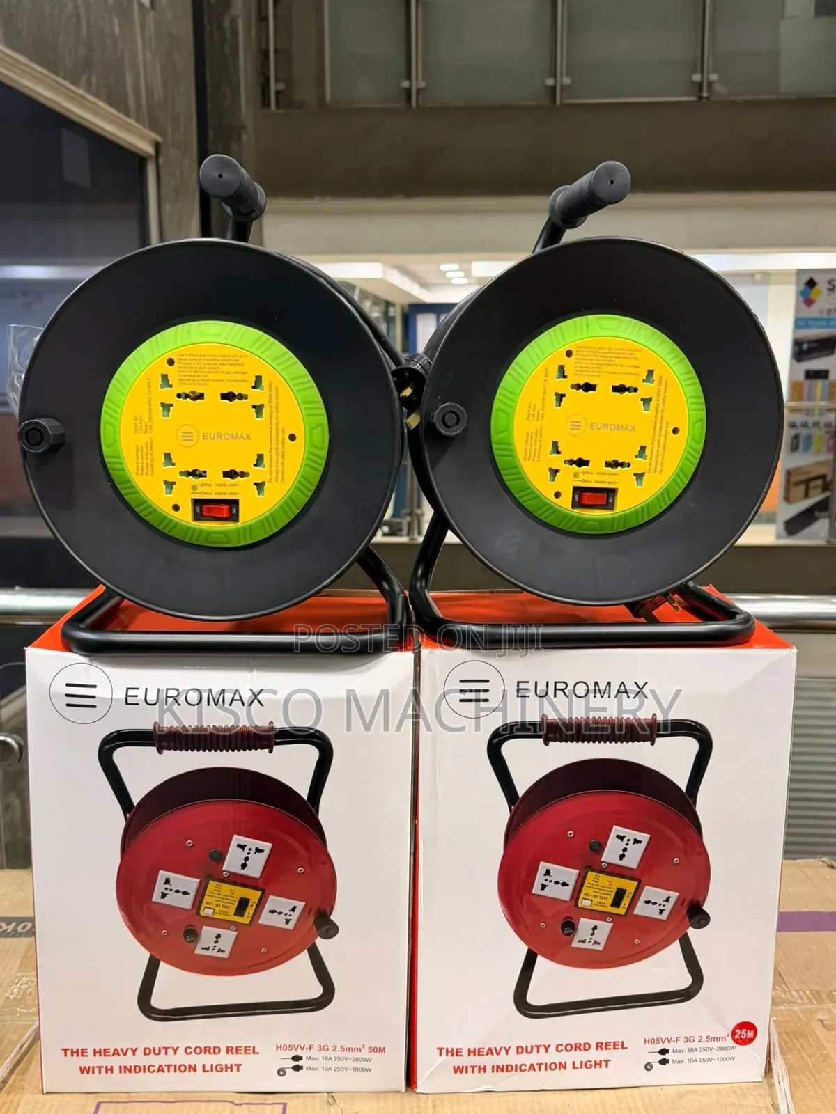 Euromax 2.5mm 3-Core Heavy Duty Extension Cord Reel