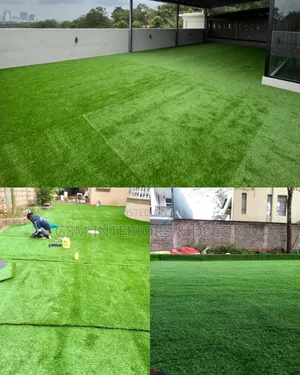 Artificial Green Grass Carpets With Linear Grains