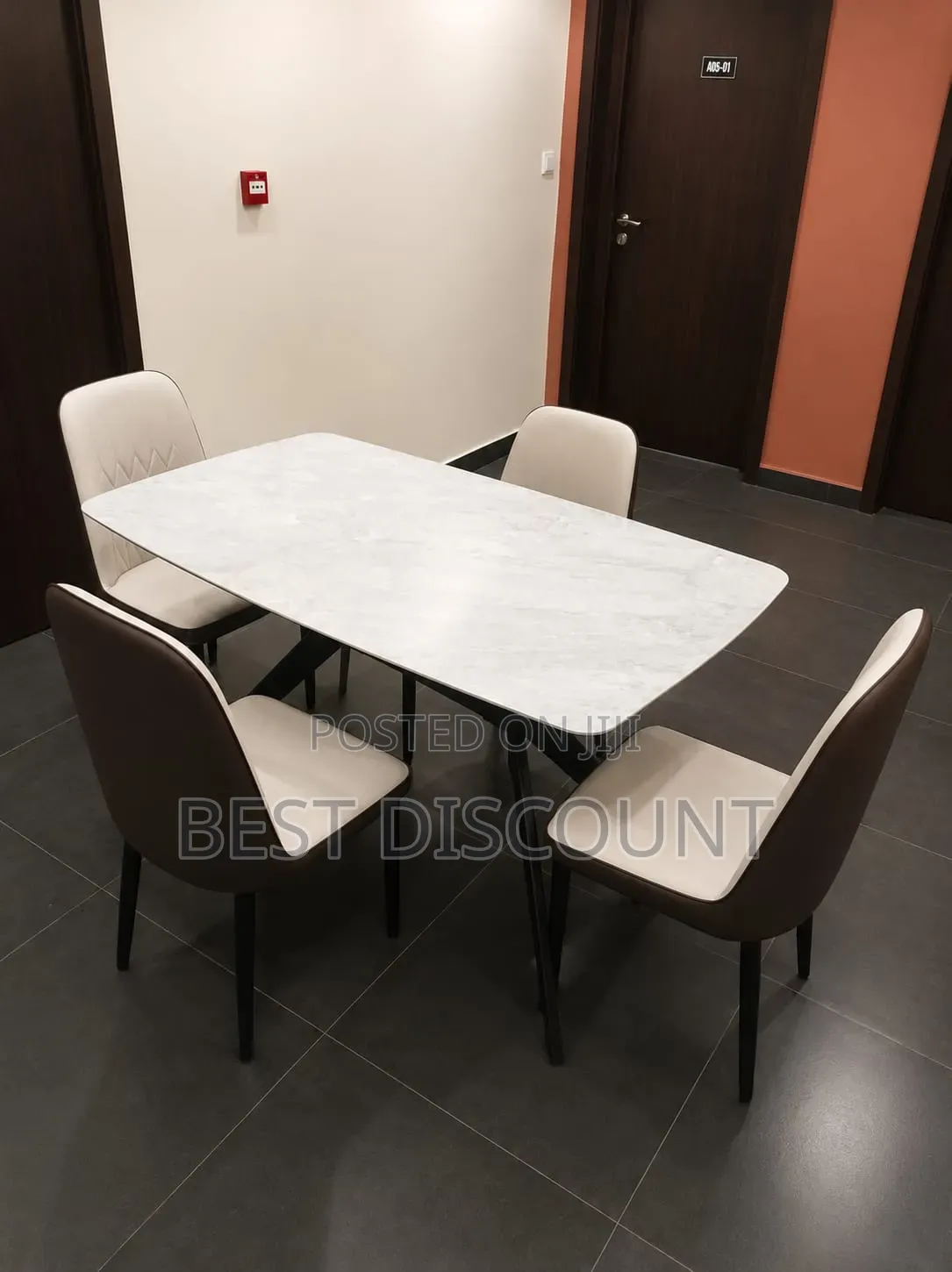 Marble Dining Table Set - 4 - Seater