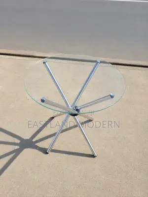 Round Glass Coffee Table /Modern Living Room Side Table