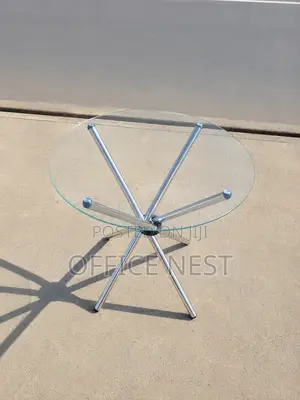 Round Glass Coffee Table /Modern Living Room Side Table
