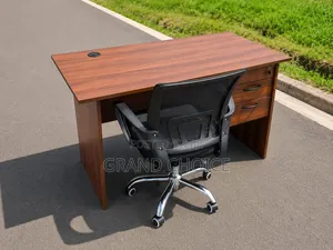 120cm Office Desk With Lockable Drawers Mesh Chair/Office Workstation
