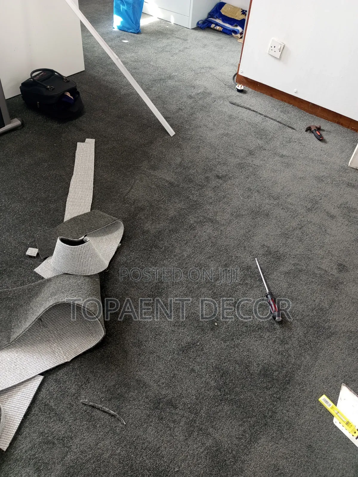 Gray Spongy Nonslip House Wall to Wall Carpets
