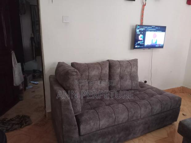 5-Seater Gray L-Shaped Sofa - thumbnail 2