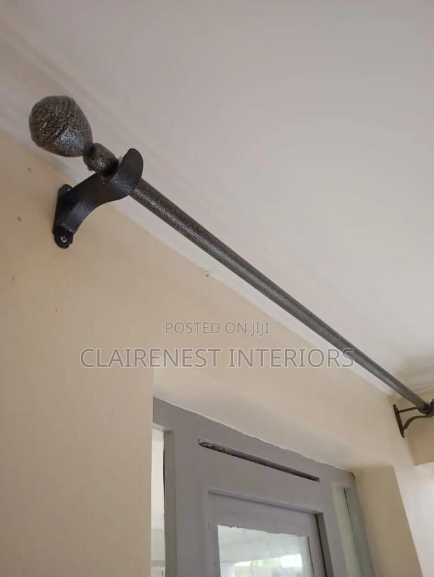 Powder Coated Single Rods for Kitchen Curtains - thumbnail 2