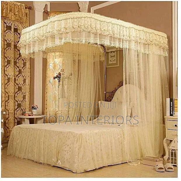 Floating Rail Meshed Bed Curtain Mosquito Nets - thumbnail 2
