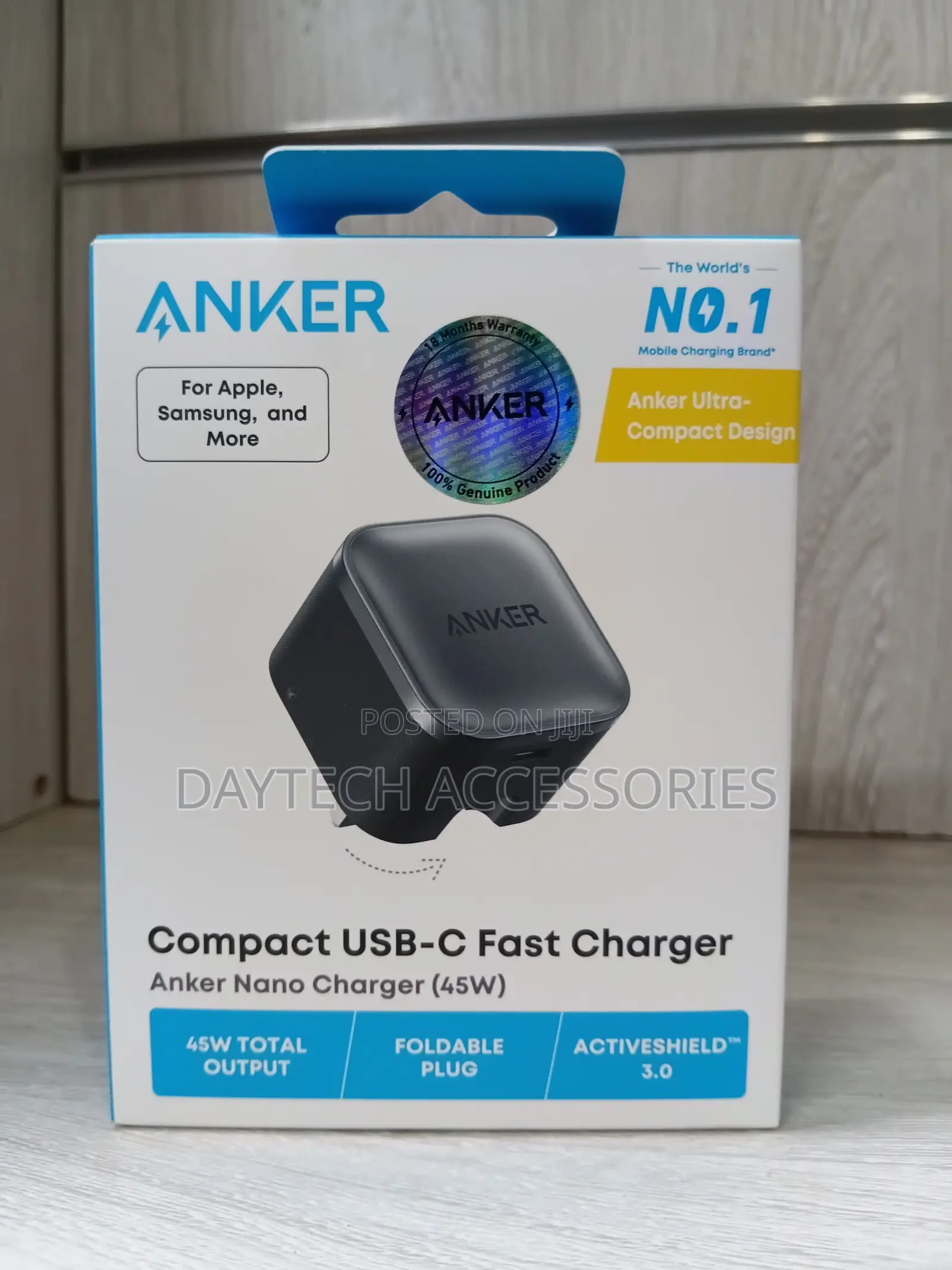 Anker Nano USB-C Charger (45W) – A2692K11 – Black