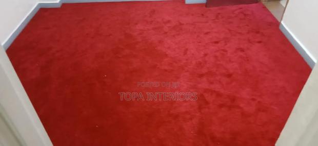 Fluffy Red Floor Wall to Wall Carpets - main view