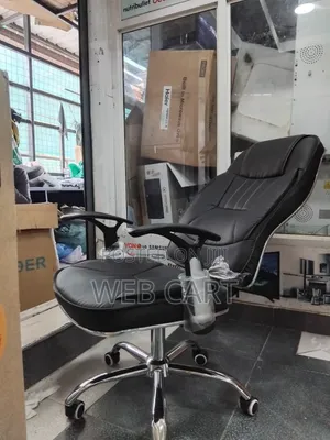 Luxury Reclining Leather Office Chair With High Back Support