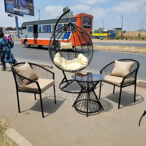 Modern Outdoor Patio Furniture Set With Hanging Egg Chair