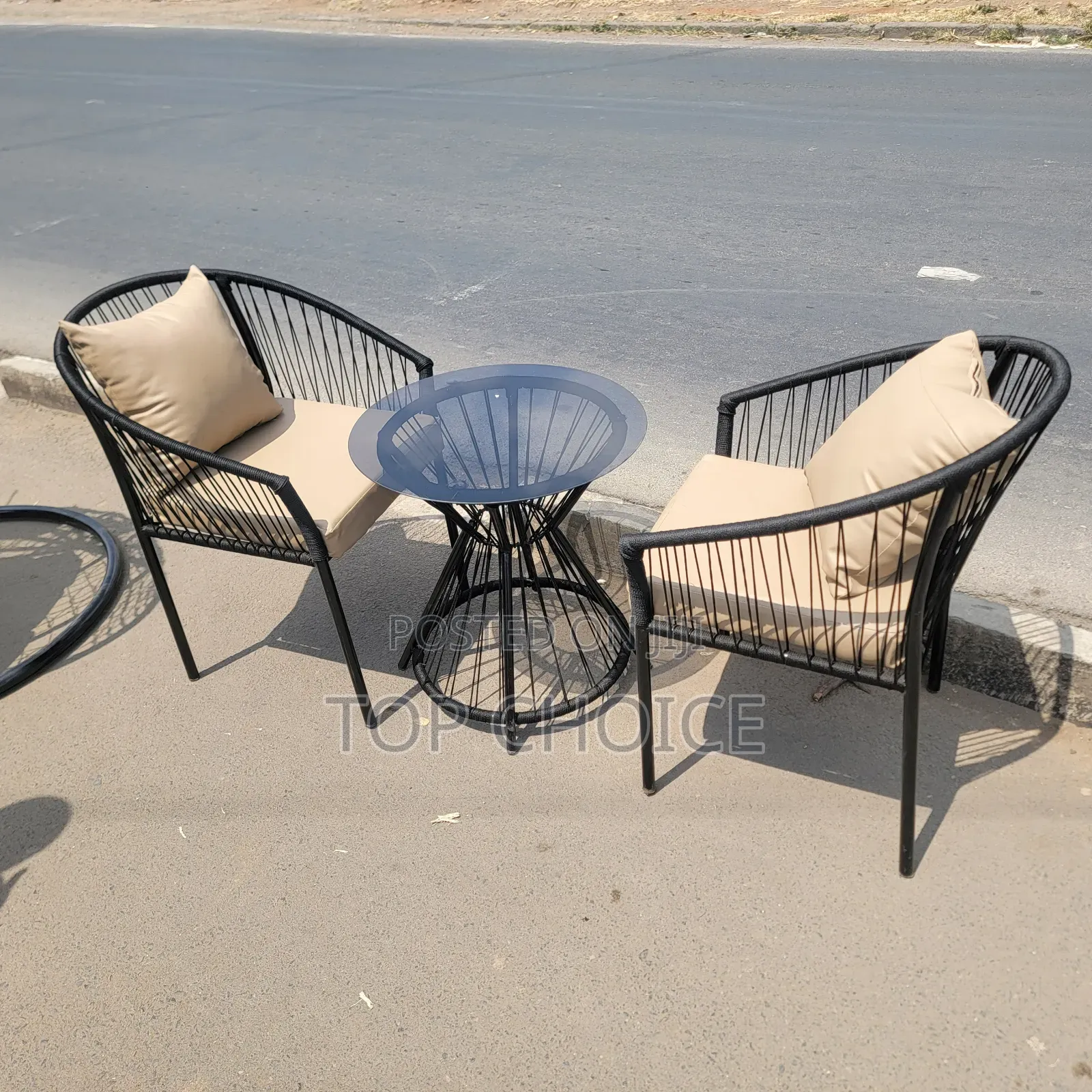 Modern Outdoor Patio Furniture Set With Hanging Egg Chair