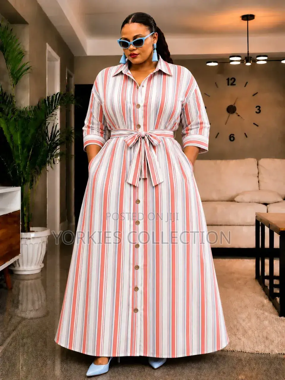  *New Arrivals* This European Linen Shirt-Dress Maxi