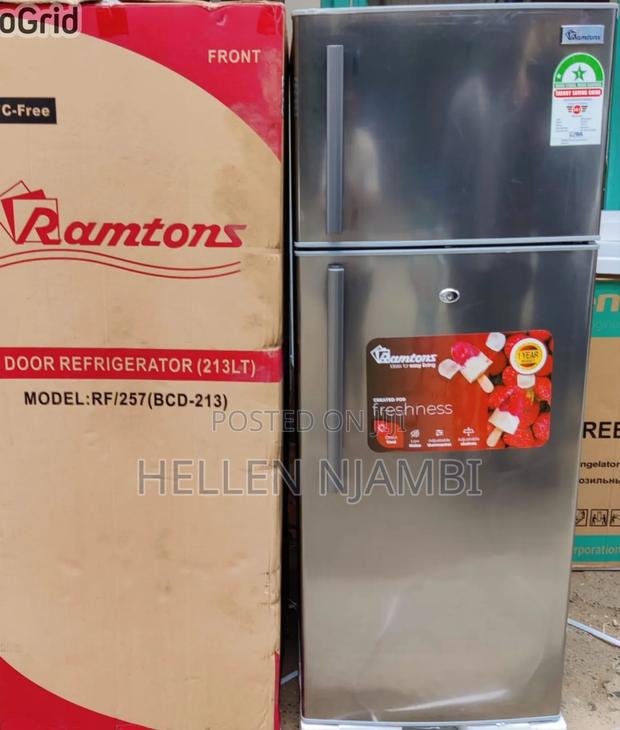 Ramtons RF/257- 2 Door Direct Cool Fridge - 213 Liters - Titan
