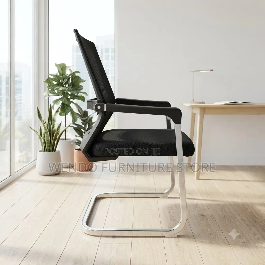 Office Chairs; Fabric Visitors Office Chairs With Metal Legs