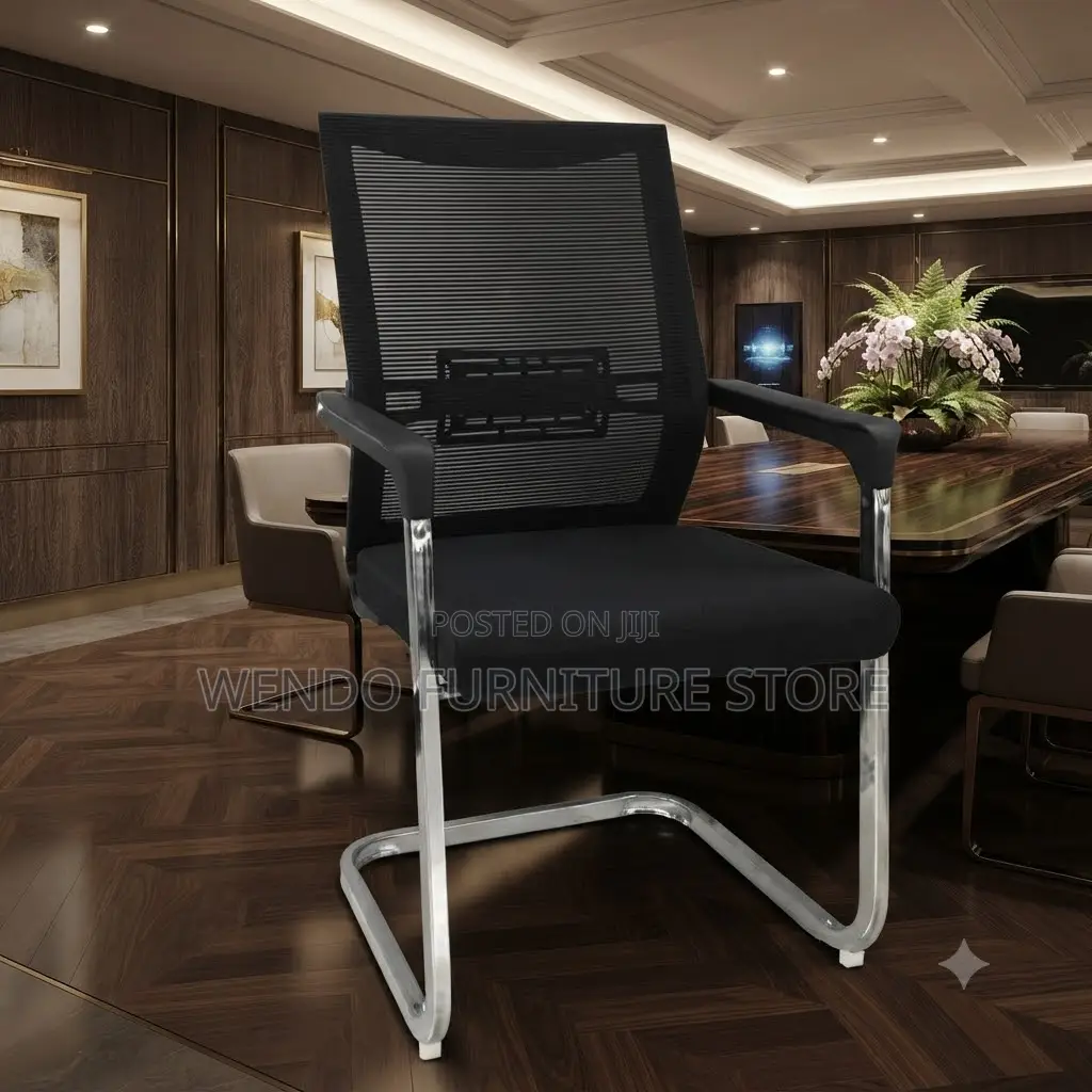 Office Chairs; Fabric Visitors Office Chairs With Metal Legs