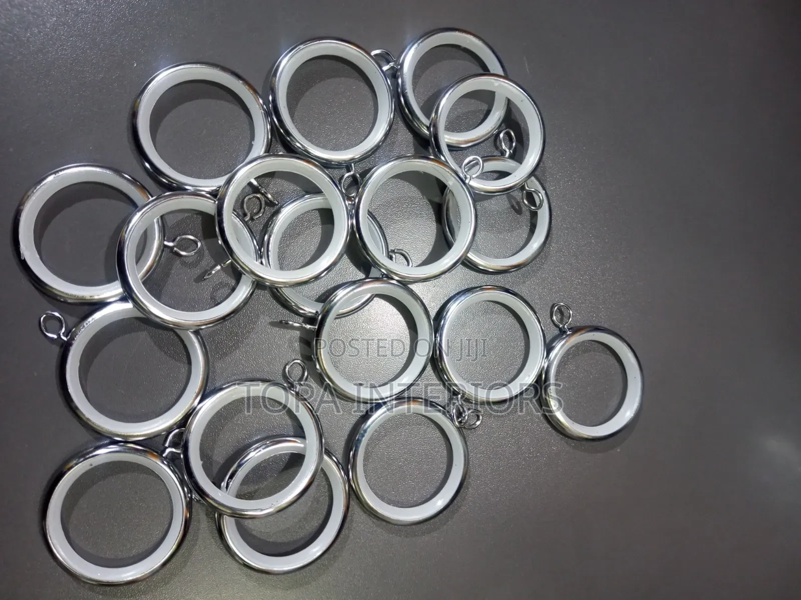 Smooth Sliding Silver Silent Curtain Rings