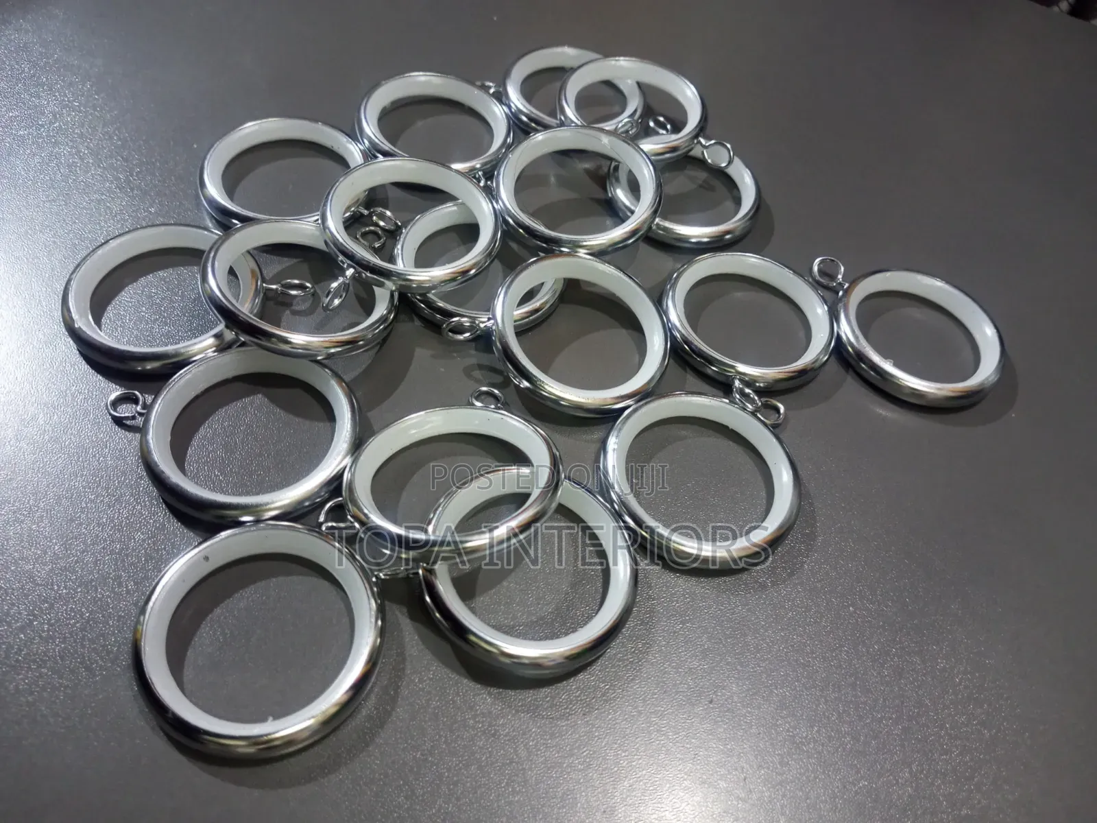 Smooth Sliding Silver Silent Curtain Rings
