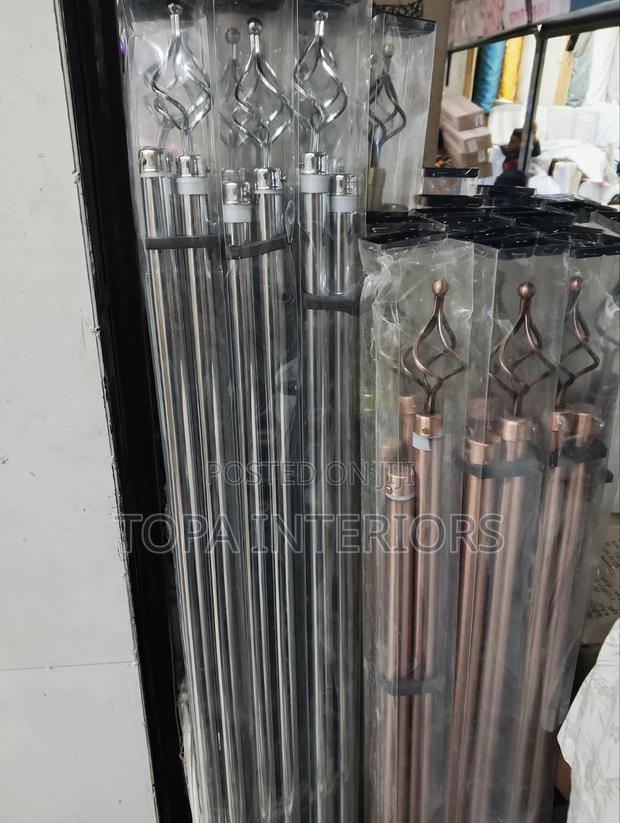 2m Single Adjustable Door Curtain Rods