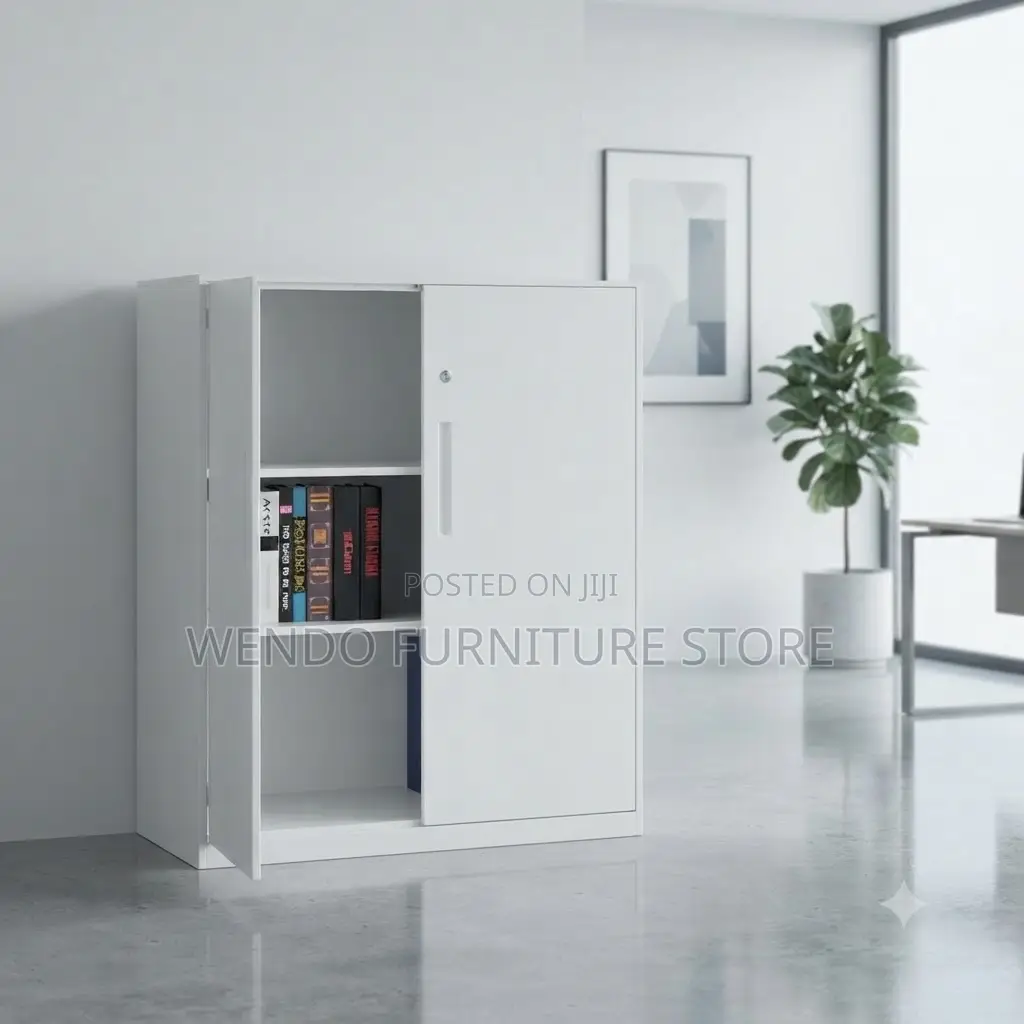 Office Cabinet; Wooden Two Doors Modern Crendenza Store Cabinet