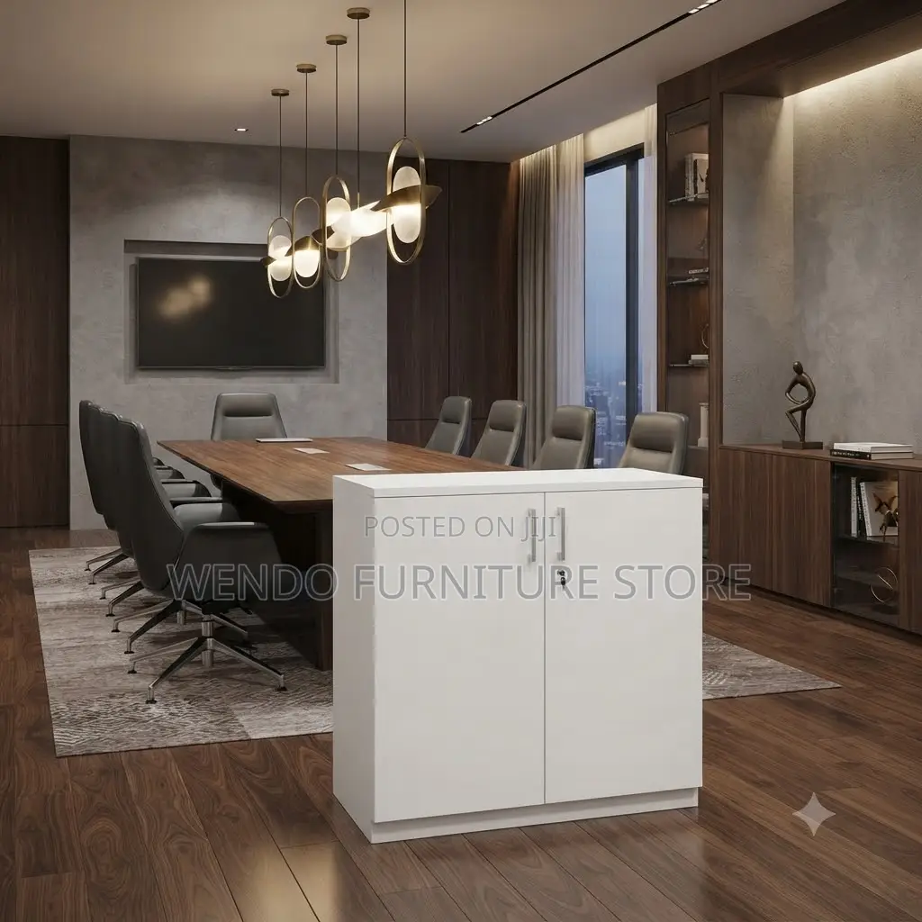 Office Cabinet; Wooden Two Doors Modern Crendenza Store Cabinet