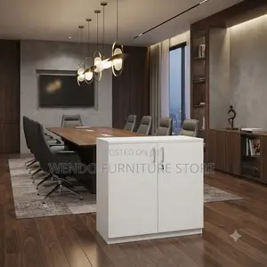 Office Cabinet; Wooden Two Doors Modern Crendenza Store Cabinet