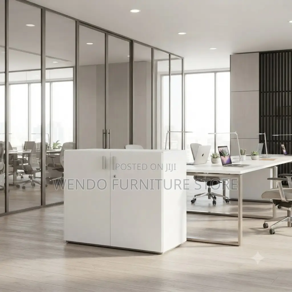 Office Cabinet; Wooden Two Doors Modern Crendenza Store Cabinet