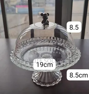 Glass Base Acrylic Cover Household Fruit or Snack Plate Food Cover