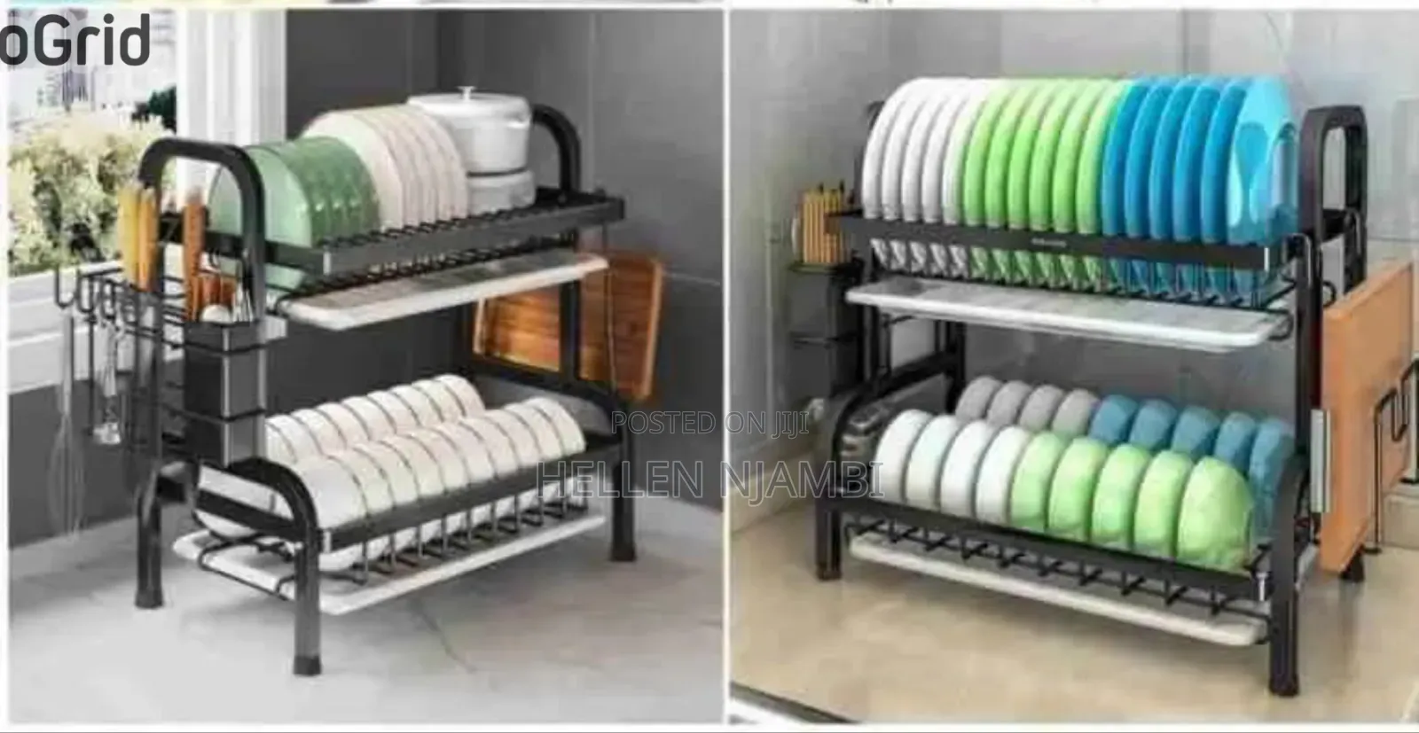 2 Tier High Quality Carbon Steel Dish Rack