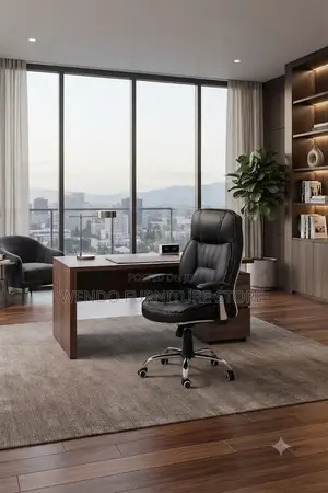 Office Chairs; Leather High Back Ergonomic Recliner Office Seat